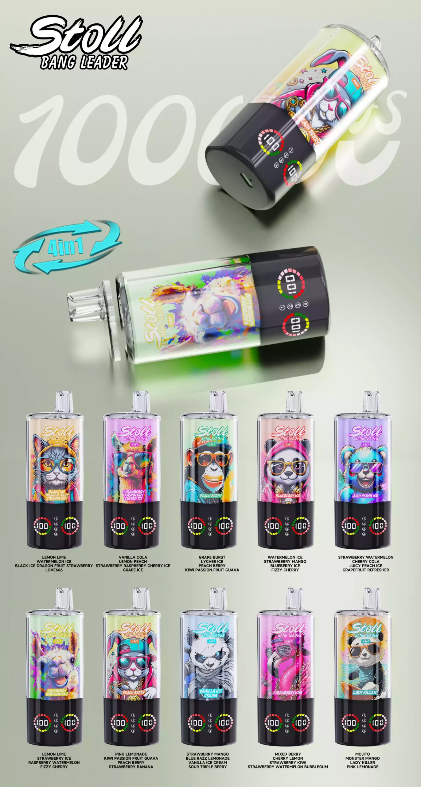 Bang Leader Stoll 100Kの4種類切り替え式VAPE