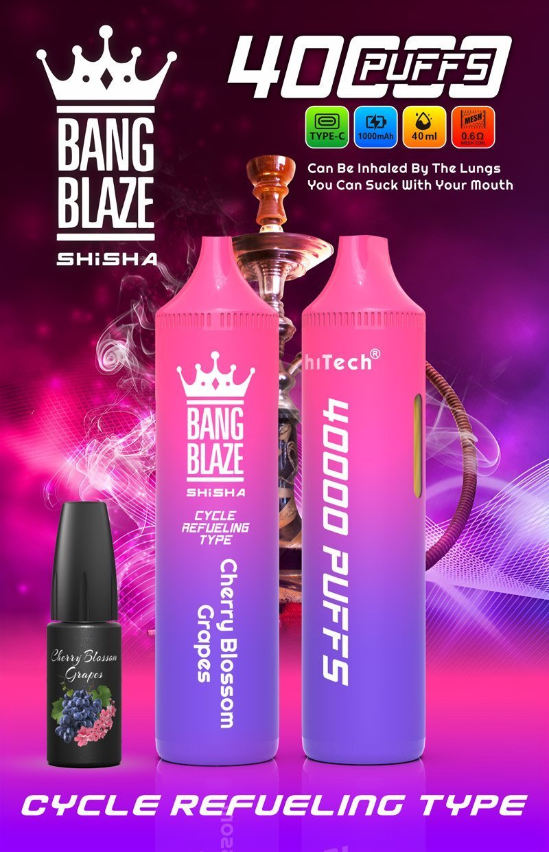 Bang Blaze Shisha 40K 40mL大容量エアフロー調整VAPE