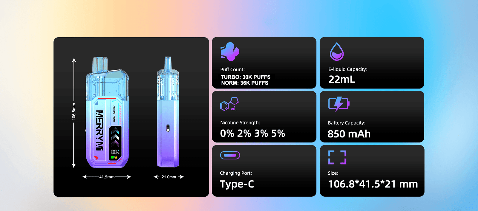 MERRY MI Mecha X 36K Normal Turbo切替対応VAPE